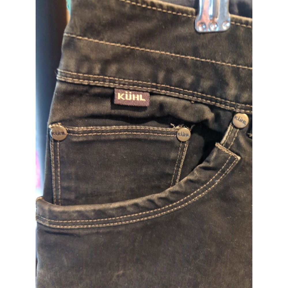 Kuhl Pants Mens 34 x 32 Black Washed Distressed Outdoor Rugged‎ Jeans - Picture 6 of 15